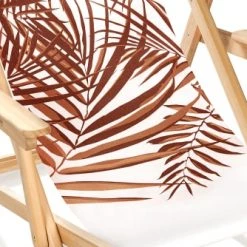 Dcb Garden Bains De Soleil Et Chaises Longues Chilienne De Jardin En Bois D'Eucalyptus Avec Motif Jungle Rouge -Fauteuils de jardin Soldes Boutique chilienne de jardin en bois d eucalyptus avec motif jungle rouge 2