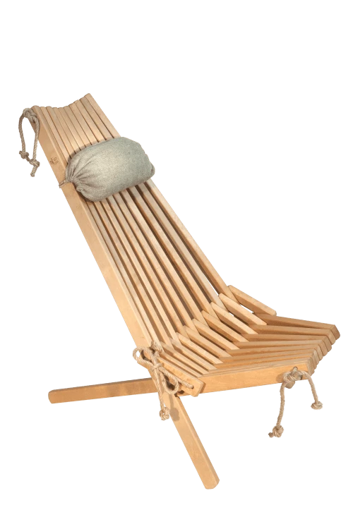 EcoFurn Bains De Soleil Et Chaises Longues Chilienne Eco Avec Coussin Bouleau - Brun Clair, Huilé 3 EcoFurn Bains De Soleil Et Chaises Longues Chilienne Eco Avec Coussin Bouleau - Brun Clair, Huilé