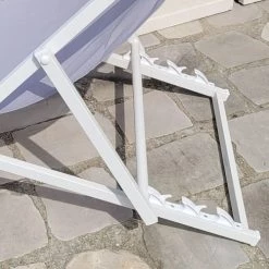 Gecko Jardin Bains De Soleil Et Chaises Longues Chilienne En Aluminium Blanc Et Textilène Gris Clair -Fauteuils de jardin Soldes Boutique chilienne en aluminium blanc et textilene gris clair 2