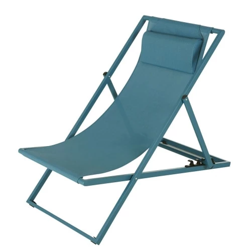 Maisons Du Monde Bains De Soleil Et Chaises Longues Chilienne En Métal Et Toile Plastifiée Bleu 3 Maisons Du Monde Bains De Soleil Et Chaises Longues Chilienne En Métal Et Toile Plastifiée Bleu