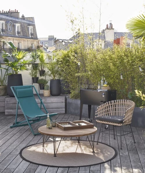 Maisons Du Monde Bains De Soleil Et Chaises Longues Chilienne En Métal Et Toile Plastifiée Bleu 6 Maisons Du Monde Bains De Soleil Et Chaises Longues Chilienne En Métal Et Toile Plastifiée Bleu – Image 4