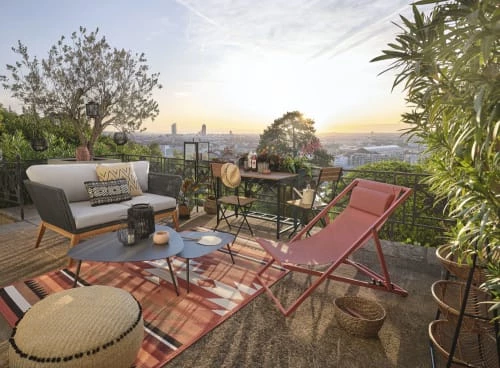 Maisons Du Monde Bains De Soleil Et Chaises Longues Chilienne En Métal Et Toile Plastifiée Terracotta 7 Maisons Du Monde Bains De Soleil Et Chaises Longues Chilienne En Métal Et Toile Plastifiée Terracotta – Image 5