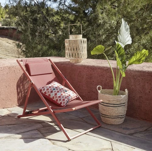 Maisons Du Monde Bains De Soleil Et Chaises Longues Chilienne En Métal Et Toile Plastifiée Terracotta 4 Maisons Du Monde Bains De Soleil Et Chaises Longues Chilienne En Métal Et Toile Plastifiée Terracotta – Image 2