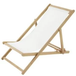 Maisons Du Monde Bains De Soleil Et Chaises Longues Chilienne Pliante Taupe En Acacia Massif -Fauteuils de jardin Soldes Boutique chilienne pliante ecrue en acacia massif panama 1000 3 19 175171 9