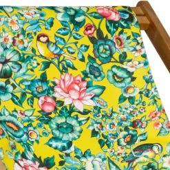 Vent De Bohème Bains De Soleil Et Chaises Longues Chilienne Pliante En Acacia Et Imprimé Fleuri Jaune 10 Vent De Bohème Bains De Soleil Et Chaises Longues Chilienne Pliante En Acacia Et Imprimé Fleuri Jaune -Fauteuils de jardin Soldes Boutique chilienne pliante en acacia et imprime fleuri jaune 14