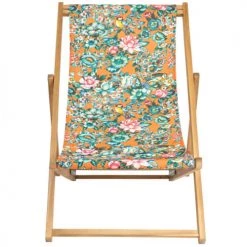Vent De Bohème Bains De Soleil Et Chaises Longues Chilienne Pliante En Acacia Et Imprimé Fleuri Orange 10 Vent De Bohème Bains De Soleil Et Chaises Longues Chilienne Pliante En Acacia Et Imprimé Fleuri Orange -Fauteuils de jardin Soldes Boutique chilienne pliante en acacia et imprime fleuri orange 16