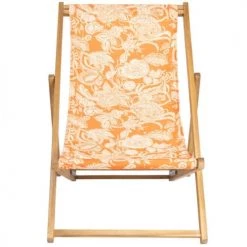 Vent De Bohème Bains De Soleil Et Chaises Longues Chilienne Pliante En Acacia Et Imprimé Fleuri Orange 11 Vent De Bohème Bains De Soleil Et Chaises Longues Chilienne Pliante En Acacia Et Imprimé Fleuri Orange -Fauteuils de jardin Soldes Boutique chilienne pliante en acacia et imprime fleuri orange 3