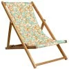 Vent De Bohème Bains De Soleil Et Chaises Longues Chilienne Pliante En Acacia Et Imprimé Fleuri Orange 1 Vent De Bohème Bains De Soleil Et Chaises Longues Chilienne Pliante En Acacia Et Imprimé Fleuri Orange -Fauteuils de jardin Soldes Boutique chilienne pliante en acacia et imprime fleuri orange 4