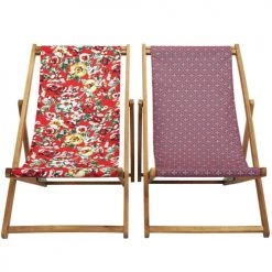 Vent De Bohème Bains De Soleil Et Chaises Longues Chilienne Pliante En Acacia Et Imprimé Fleuri Rouge 11 Vent De Bohème Bains De Soleil Et Chaises Longues Chilienne Pliante En Acacia Et Imprimé Fleuri Rouge -Fauteuils de jardin Soldes Boutique chilienne pliante en acacia et imprime fleuri rouge 4