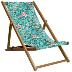 Vent De Bohème Bains De Soleil Et Chaises Longues Chilienne Pliante En Acacia Et Imprimé Fleuri Vert 13 Vent De Bohème Bains De Soleil Et Chaises Longues Chilienne Pliante En Acacia Et Imprimé Fleuri Vert -Fauteuils de jardin Soldes Boutique chilienne pliante en acacia et imprime fleuri turquoise 23