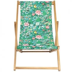 Vent De Bohème Bains De Soleil Et Chaises Longues Chilienne Pliante En Acacia Et Imprimé Fleuri Vert 10 Vent De Bohème Bains De Soleil Et Chaises Longues Chilienne Pliante En Acacia Et Imprimé Fleuri Vert -Fauteuils de jardin Soldes Boutique chilienne pliante en acacia et imprime fleuri vert 17