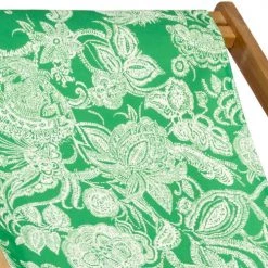 Vent De Bohème Bains De Soleil Et Chaises Longues Chilienne Pliante En Acacia Et Imprimé Fleuri Vert 10 Vent De Bohème Bains De Soleil Et Chaises Longues Chilienne Pliante En Acacia Et Imprimé Fleuri Vert -Fauteuils de jardin Soldes Boutique chilienne pliante en acacia et imprime fleuri vert 4