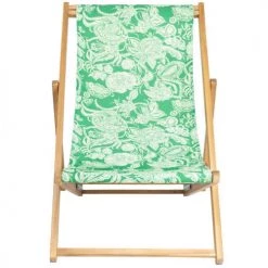 Vent De Bohème Bains De Soleil Et Chaises Longues Chilienne Pliante En Acacia Et Imprimé Fleuri Vert 11 Vent De Bohème Bains De Soleil Et Chaises Longues Chilienne Pliante En Acacia Et Imprimé Fleuri Vert -Fauteuils de jardin Soldes Boutique chilienne pliante en acacia et imprime fleuri vert 5