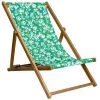 Vent De Bohème Bains De Soleil Et Chaises Longues Chilienne Pliante En Acacia Et Imprimé Fleuri Vert -Fauteuils de jardin Soldes Boutique chilienne pliante en acacia et imprime fleuri vert 7