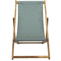 Vent De Bohème Bains De Soleil Et Chaises Longues Chilienne Pliante En Acacia Et Imprimé Graphique Doré -Fauteuils de jardin Soldes Boutique chilienne pliante en acacia et imprime graphique dore 8