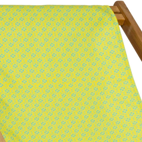Vent De Bohème Bains De Soleil Et Chaises Longues Chilienne Pliante En Acacia Et Imprimé Graphique Jaune 4 Vent De Bohème Bains De Soleil Et Chaises Longues Chilienne Pliante En Acacia Et Imprimé Graphique Jaune – Image 2