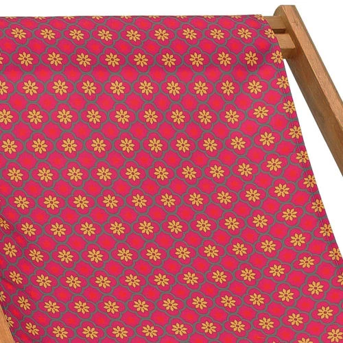 Vent De Bohème Bains De Soleil Et Chaises Longues Chilienne Pliante En Acacia Et Imprimé Graphique Prune 4 Vent De Bohème Bains De Soleil Et Chaises Longues Chilienne Pliante En Acacia Et Imprimé Graphique Prune – Image 2