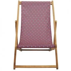Vent De Bohème Bains De Soleil Et Chaises Longues Chilienne Pliante En Acacia Et Imprimé Graphique Rouge 9 Vent De Bohème Bains De Soleil Et Chaises Longues Chilienne Pliante En Acacia Et Imprimé Graphique Rouge -Fauteuils de jardin Soldes Boutique chilienne pliante en acacia et imprime graphique rouge 2