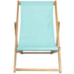 Vent De Bohème Bains De Soleil Et Chaises Longues Chilienne Pliante En Acacia Et Imprimé Graphique Turquoise 10 Vent De Bohème Bains De Soleil Et Chaises Longues Chilienne Pliante En Acacia Et Imprimé Graphique Turquoise -Fauteuils de jardin Soldes Boutique chilienne pliante en acacia et imprime graphique turquoise 5