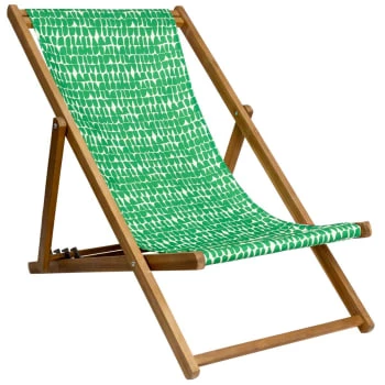 Vent De Bohème Bains De Soleil Et Chaises Longues Chilienne Pliante En Acacia Et Imprimé Graphique Orange 7 Vent De Bohème Bains De Soleil Et Chaises Longues Chilienne Pliante En Acacia Et Imprimé Graphique Orange – Image 5