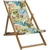 Vent De Bohème Bains De Soleil Et Chaises Longues Chilienne Pliante En Acacia Et Imprimé Tropical 2 Vent De Bohème Bains De Soleil Et Chaises Longues Chilienne Pliante En Acacia Et Imprimé Tropical -Fauteuils de jardin Soldes Boutique chilienne pliante en acacia et imprime tropical