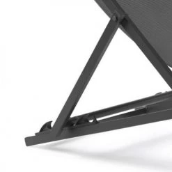 Gescova Bains De Soleil Et Chaises Longues Chilienne Pliante En Alu Et Textilène Gris Anthracite -Fauteuils de jardin Soldes Boutique chilienne pliante en alu et textilene gris anthracite 3