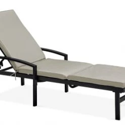 Oviala Matelas Pour Bain De Soleil Coussin Bain De Soleil 1 Place En Polyester écru -Fauteuils de jardin Soldes Boutique coussin bain de soleil 1 place en polyester ecru 2