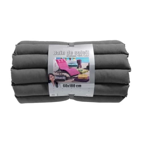 Douceur D'Intérieur Matelas Pour Bain De Soleil Coussin Bain De Soleil Anthracite 60x180cm 4 Douceur D'Intérieur Matelas Pour Bain De Soleil Coussin Bain De Soleil Anthracite 60x180cm – Image 2