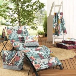 Douceur D'Intérieur Matelas Pour Bain De Soleil Coussin Bain De Soleil Coton 60x180cm -Fauteuils de jardin Soldes Boutique coussin bain de soleil coton 60x180cm 5