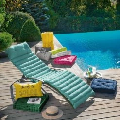 Douceur D'Intérieur Matelas Pour Bain De Soleil Coussin Bain De Soleil Menthe 60x180cm -Fauteuils de jardin Soldes Boutique coussin bain de soleil menthe 60x180cm 4