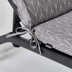 Oviala Matelas Pour Bain De Soleil Coussin Bain De Soleil Polyester Gris 186 X 60 X 5 Cm -Fauteuils de jardin Soldes Boutique coussin bain de soleil polyester gris 186 x 60 x 5 cm 4