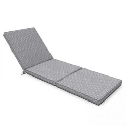 Oviala Matelas Pour Bain De Soleil Coussin Bain De Soleil Polyester Blanc Et Gris 186 X 60 X 5 Cm -Fauteuils de jardin Soldes Boutique coussin bain de soleil polyester gris 186 x 60 x 5 cm 6