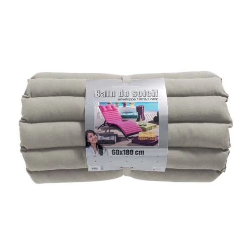 Douceur D'Intérieur Matelas Pour Bain De Soleil Coussin Bain De Soleil Uni Lin 60x180cm 4 Douceur D'Intérieur Matelas Pour Bain De Soleil Coussin Bain De Soleil Uni Lin 60x180cm – Image 2