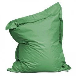 Oviala Poufs De Jardin Coussin De Sol Polyester Vert 180 X 145 Cm