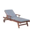 Beliani Matelas Pour Bain De Soleil Coussin De Transat Bleu L188cm -Fauteuils de jardin Soldes Boutique coussin de transat bleu l188cm
