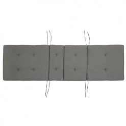 Beliani Matelas Pour Bain De Soleil Coussin De Transat Gris L188cm -Fauteuils de jardin Soldes Boutique coussin de transat gris l188cm 2