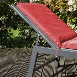 Oviala Matelas Pour Bain De Soleil Coussin Pour Bain De Soleil Rouge 186 X 53 X 5 Cm -Fauteuils de jardin Soldes Boutique coussin pour bain de soleil rouge 186 x 53 x 5 cm 5