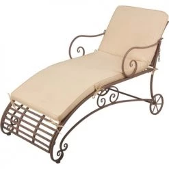 Esschert Design Matelas Pour Bain De Soleil Coussin Pour Chaise Longue 60 Cm Beige -Fauteuils de jardin Soldes Boutique coussin pour chaise longue 60 cm beige 1
