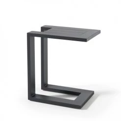 Oviala Bains De Soleil Et Chaises Longues Ensemble Bain De Soleil Avec Tablette En Aluminium Gris -Fauteuils de jardin Soldes Boutique ensemble bain de soleil avec tablette en aluminium gris 3