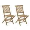 MACABANE Ensemble De 2 Chaises De Jardin En Bois Teck -Fauteuils de jardin Soldes Boutique ensemble de 2 chaises de jardin en bois teck