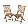 MACABANE Ensemble De 2 Chaises De Jardin En Teck Huilé -Fauteuils de jardin Soldes Boutique ensemble de 2 chaises de jardin en teck huile