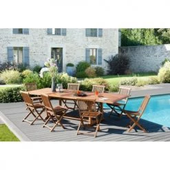 MACABANE Ensemble De 2 Chaises De Jardin En Teck Huilé -Fauteuils de jardin Soldes Boutique ensemble de 2 chaises de jardin en teck huile 3