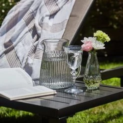 Kerama Bains De Soleil Et Chaises Longues Ensemble De Chaises Longues Droites Et Table Basse De Jardin Marron -Fauteuils de jardin Soldes Boutique ensemble de chaises longues droites et table basse de jardin marron 2