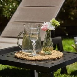 Kerama Bains De Soleil Et Chaises Longues Ensemble De Chaises Longues Hautes Et Table Basse De Jardin Marron -Fauteuils de jardin Soldes Boutique ensemble de chaises longues hautes et table basse de jardin marron 5