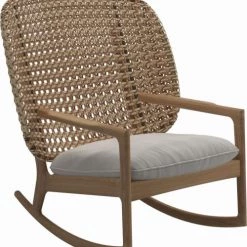 Gloster Chaises De Jardin Fauteuil à Bascule High Back Bois Gris 85x95x84 Cm -Fauteuils de jardin Soldes Boutique fauteuil a bascule high back bois gris 85x95x84 cm 1