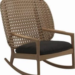 Gloster Chaises De Jardin Fauteuil à Bascule High Back Bois Noir 85x95x84 Cm -Fauteuils de jardin Soldes Boutique fauteuil a bascule high back bois noir 85x95x84 cm 8
