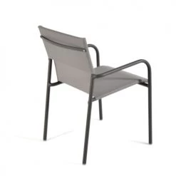Arcane Chaises De Jardin Fauteuil Aluminium Textilène Gris Anthracite -Fauteuils de jardin Soldes Boutique fauteuil aluminium textilene gris anthracite 2