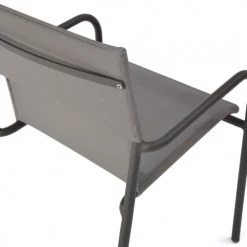 Arcane Chaises De Jardin Fauteuil Aluminium Textilène Gris Anthracite -Fauteuils de jardin Soldes Boutique fauteuil aluminium textilene gris anthracite 4