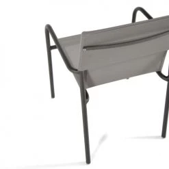 Arcane Chaises De Jardin Fauteuil Aluminium Textilène Gris Anthracite -Fauteuils de jardin Soldes Boutique fauteuil aluminium textilene gris anthracite 5
