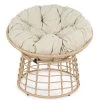 Bizzotto Fauteuils De Jardin Fauteuil Bas De Détente Cocooning En Fibre Synthétiques Beige -Fauteuils de jardin Soldes Boutique fauteuil bas de detente cocooning en fibre synthetiques beige